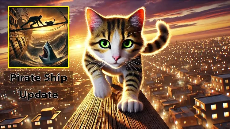 Developer update image for New Update: Pirate Ship Adventure! 🏴‍☠️🦈