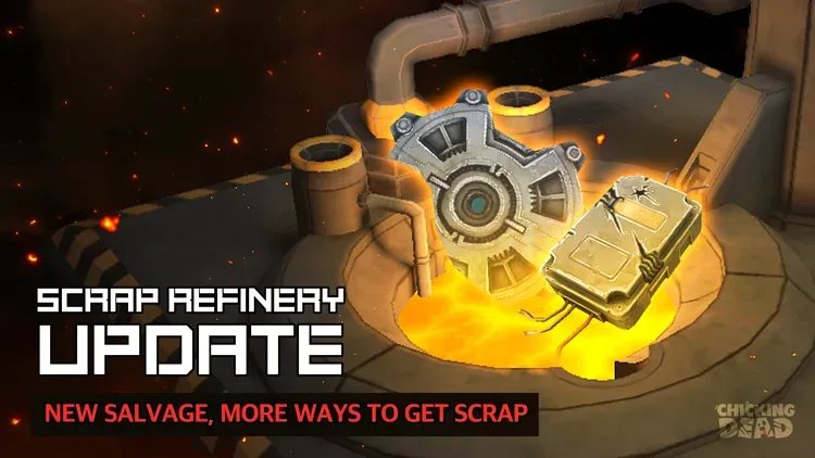 Developer update image for Scrap Refinery update - Variable Salvage, More Fun to get scrap