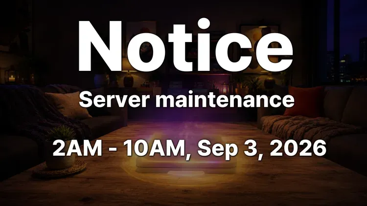 Developer update image for Notice : Server maintenance