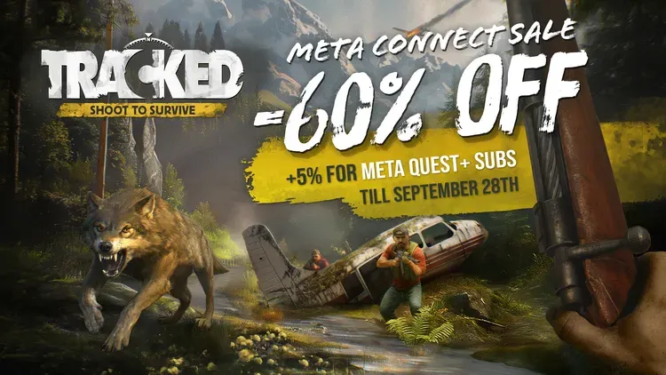 Developer update image for TRACKED: Shoot To Survive is 60% OFF!
