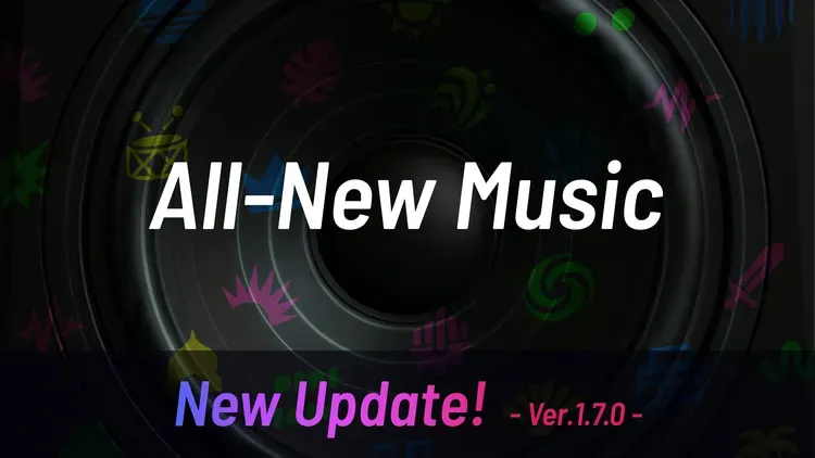 Developer update image for New Update! - Ver.1.7.0 - 🎧 All-New Music & Genre Select
