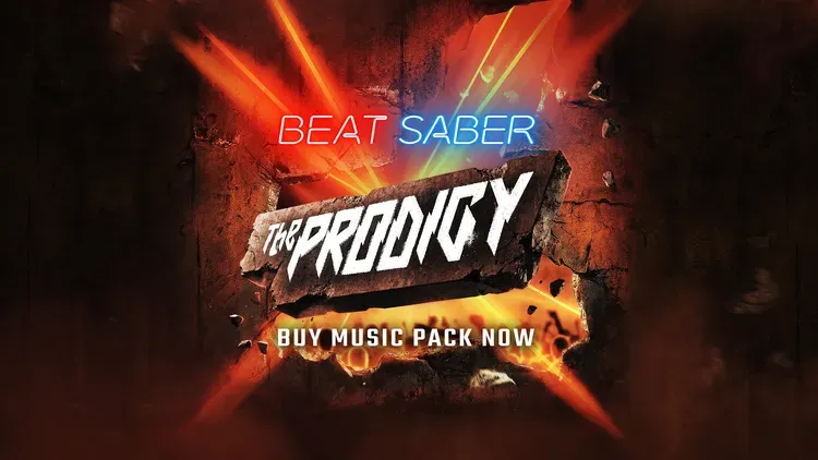 Developer update image for Beat Saber Update v1.43.0 with The Prodigy Music Pack