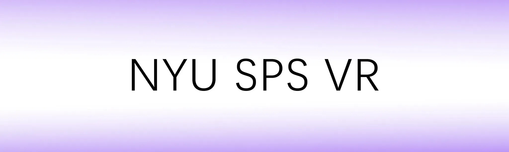 NYU SPS Virtual Reality
