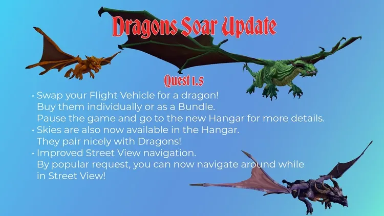 Developer update image for Update 1.5  Dragons Soar