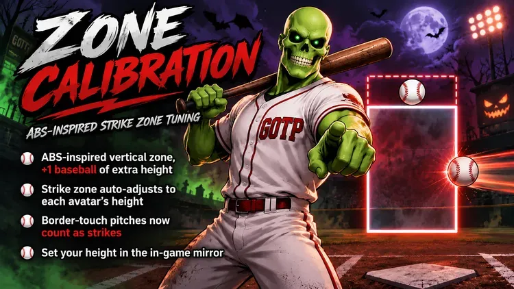 Developer update image for   V0.7.7 IS LIVE - STRIKE ZONE CALIBRATION (ABS-inspired) 