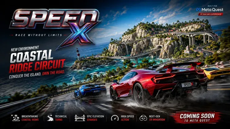 Developer update image for 🌊 New Environment Incoming: Coastal Ridge Circuit  | SpeedX Car Racing Game - Car Game🌊