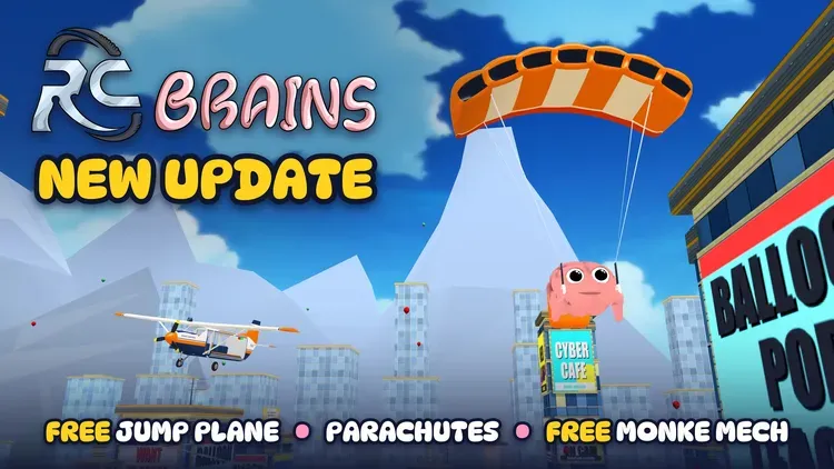 Developer update image for The Skydive Update: Fly, Jump and Monke Around Brain City