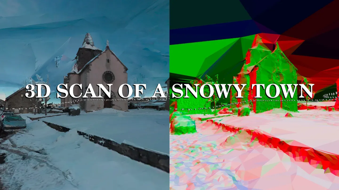 3D scan of a snowy town trailer 0