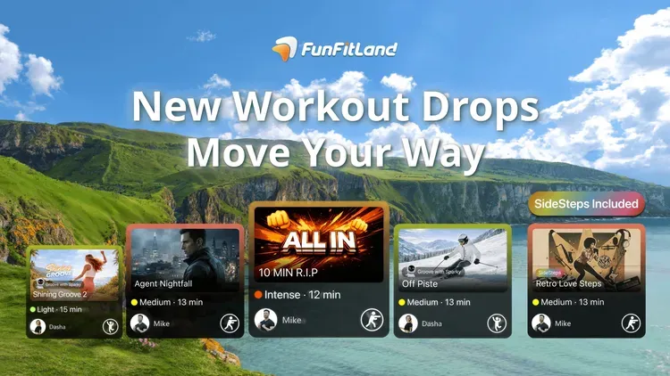 Developer update image for 📅 Mar. 26 | This Week in FunFitLand: Move Your Way 🪩