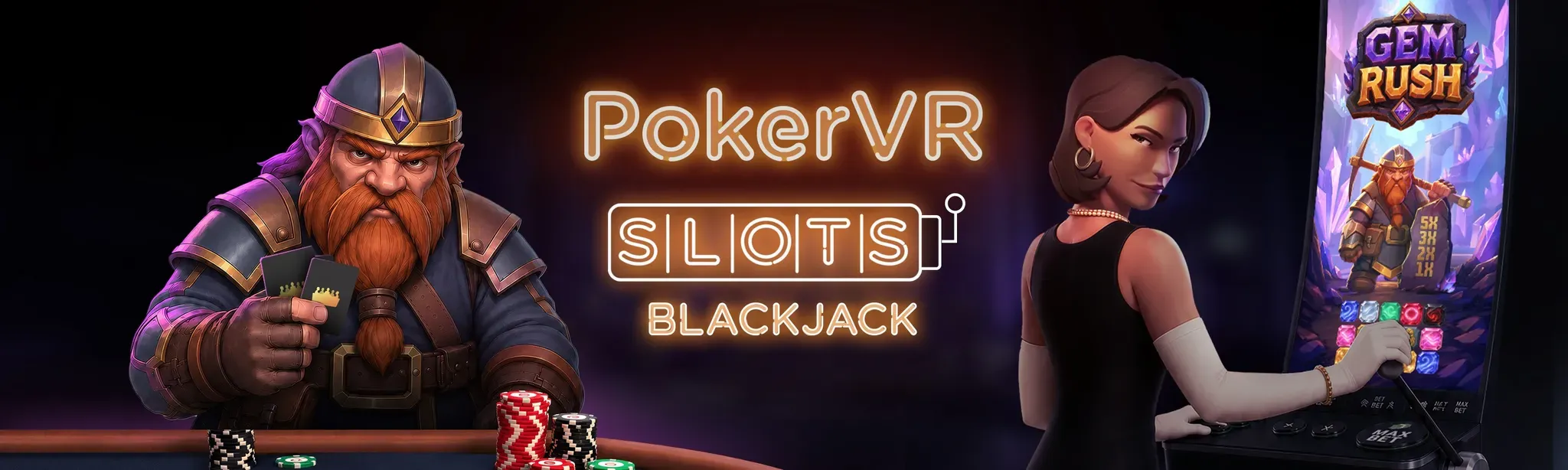 POKER VR w/ Slots and Blackjack!