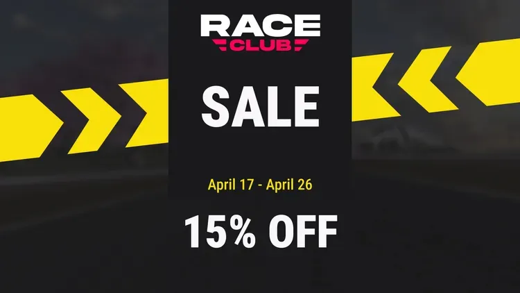 Developer update image for Get 15% OFF on RACECLUB!