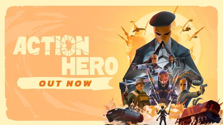 Developer update image for Action Hero is OUT NOW on Meta Quest 3, 3S, 2 & Pro! 🦖🥷💥