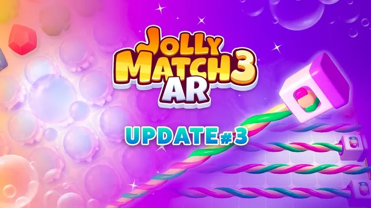 Developer update image for Jolly Match 3 AR Update #3: 100 New Levels & Fresh Challenges