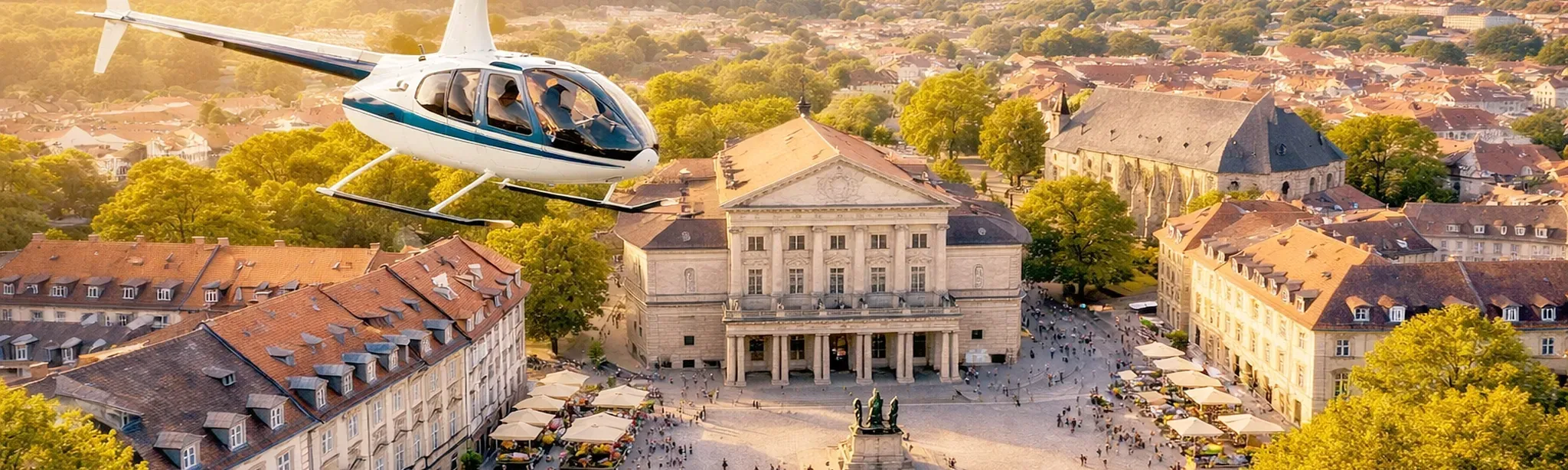 VR Flying Above a Historic German Town