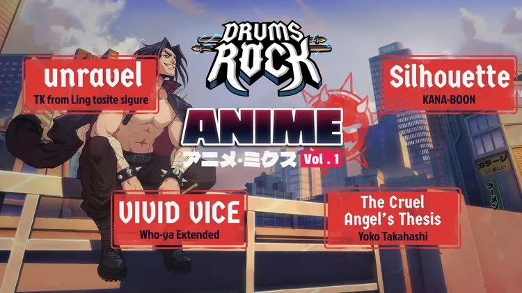 Developer update image for Drums Rock DLC: Anime Mix Vol. 1