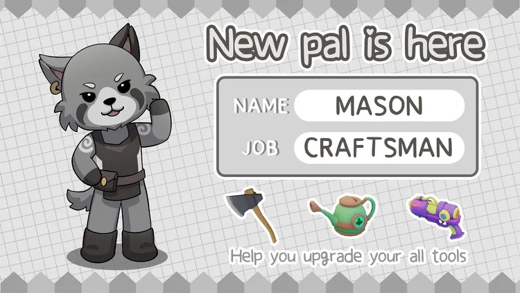 Developer update image for Meet Mason the Craftsman! Forge Your Gear! Version 1.0.120 Release Note