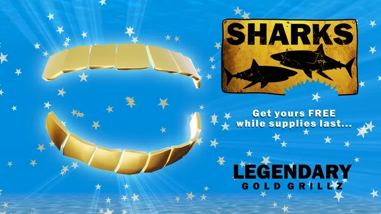 Developer update image for Get Your Legendary Gold Grillz Now! 🦈✨