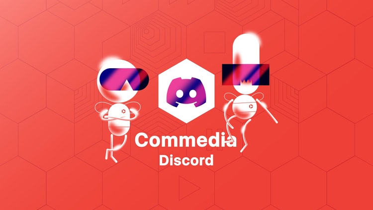 Developer update image for Join Commedia Discord server!