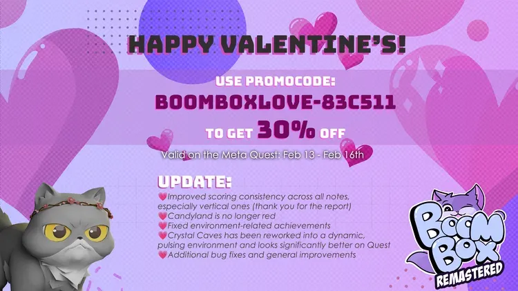 Developer update image for Valentines