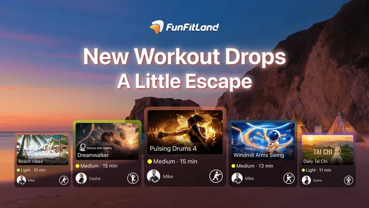 Developer update image for 📅 Aug. 27 | This Week in FunFitLand: A Little Escape 🏖️