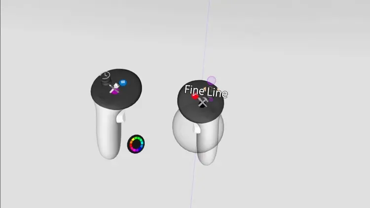 Developer update image for Section view on screen and thumbstick brush switching in VR