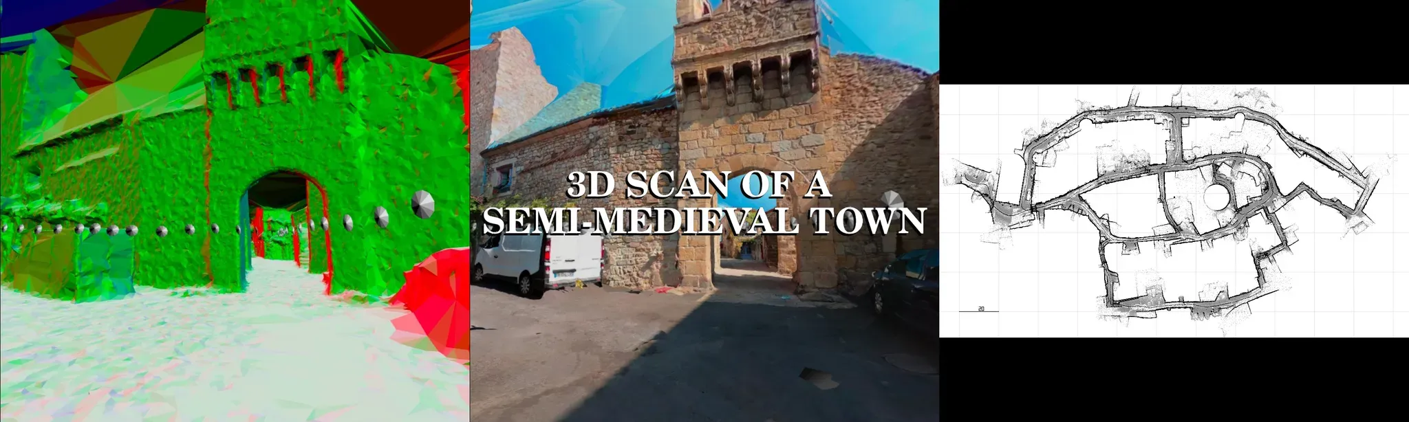 3D scan of a semi-medieval town
