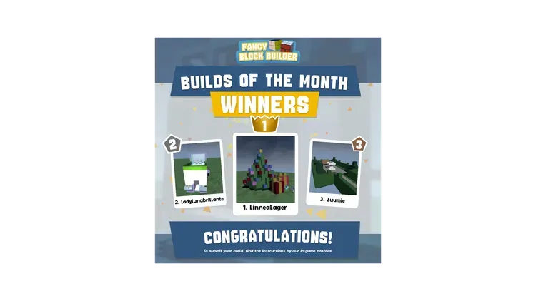 Developer update image for 🚨 DECEMBER BUILD OF THE MONTH WINNERS ANNOUNCED! 🚨