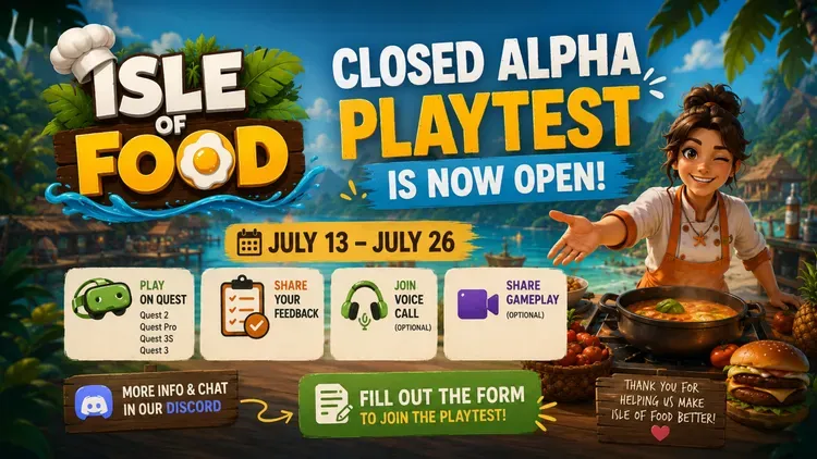 Developer update image for Isle of Food — Closed  Alpha Playtest is now open! 