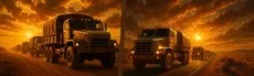US Army Truck Driving War Convoy hero image
