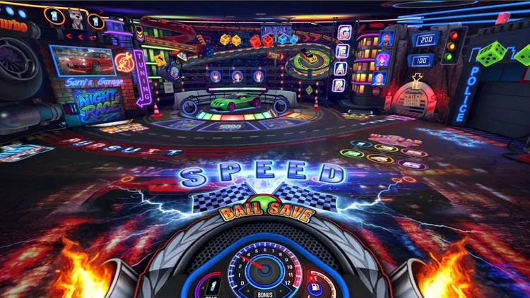 Developer update image for Racket Pinball now has a NEW arena - SPEED! ⚡