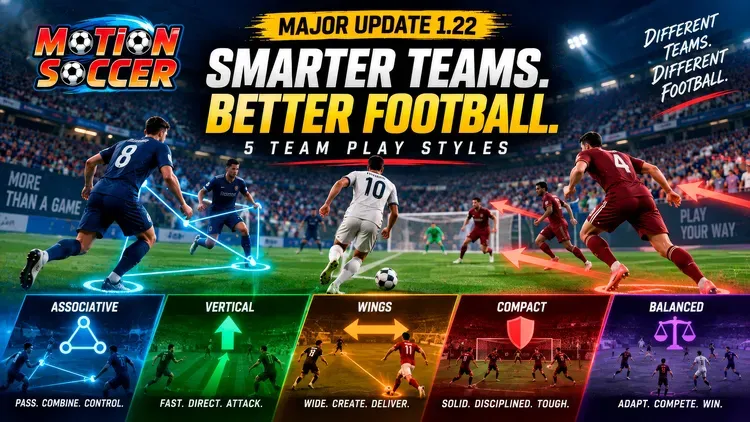 Developer update image for Update 1.22 - New Team Styles & Interactive VAR