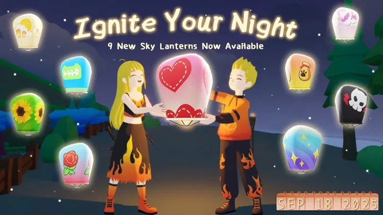 Developer update image for Illuminate Your World with 9 New Sky Lanterns. Version 1.0.142 Release Note