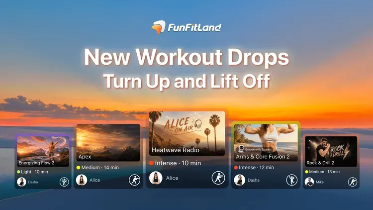 Developer update image for 📅 Jul. 02 | This Week in FunFitLand: Turn Up and Lift Off 🎸