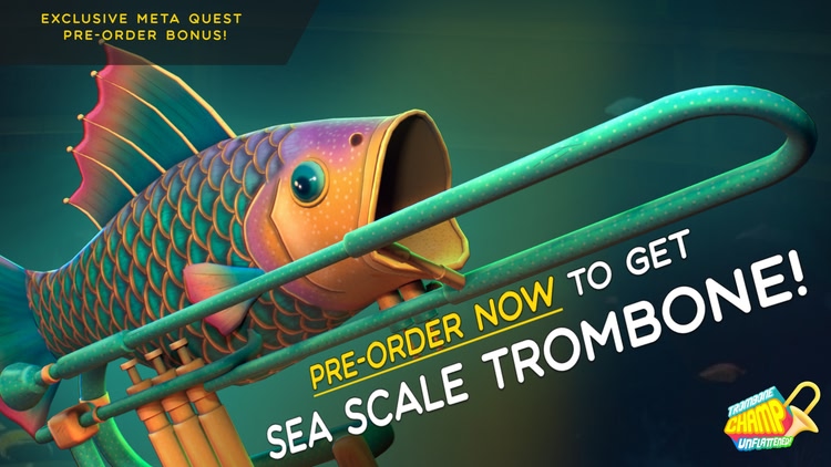 Developer update image for Pre-Order NOW and get the EXCLUSIVE SEA SCALE TROMBONE! 🐟