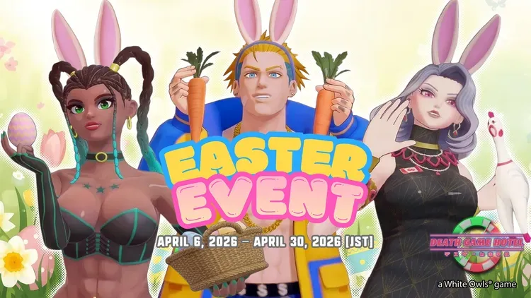 Developer update image for 🐰 HAPPY EASTER from DEATH GAME HOTEL! 🥚 ／イースターイベント開催