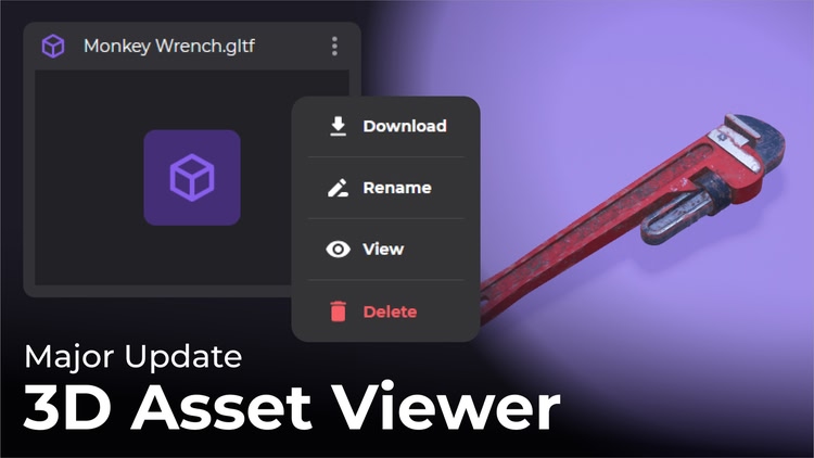 Developer update image for New — Inspect Imported 3D Assets Online 