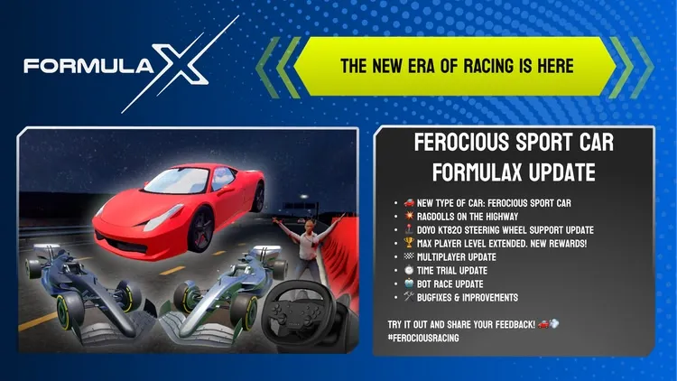 Developer update image for THE NEW ERA OF RACING IS HERE