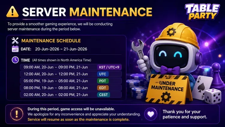 Developer update image for Server Maintenance Notice