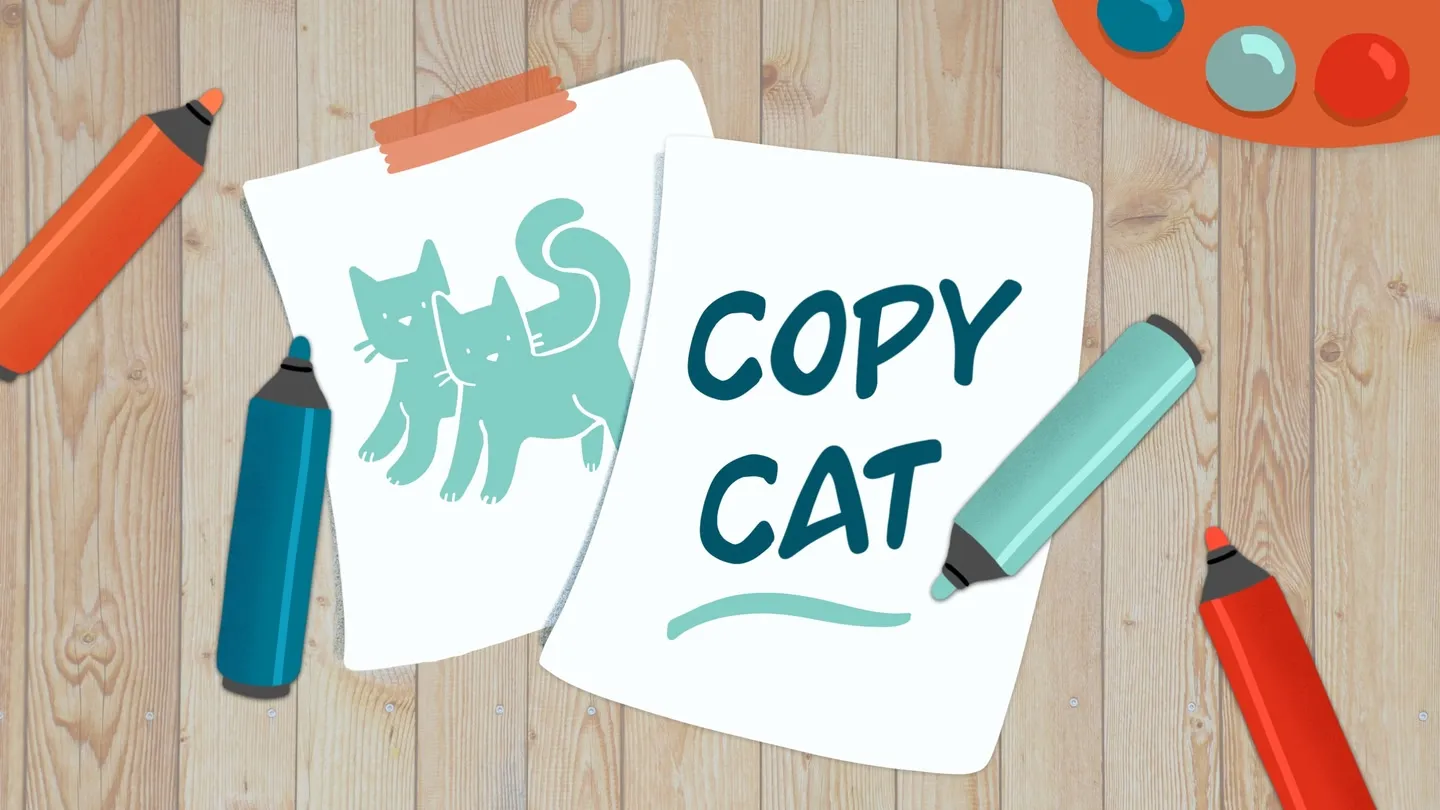 Copy Cat -- multiplayer drawing, card, and word games trailer 0