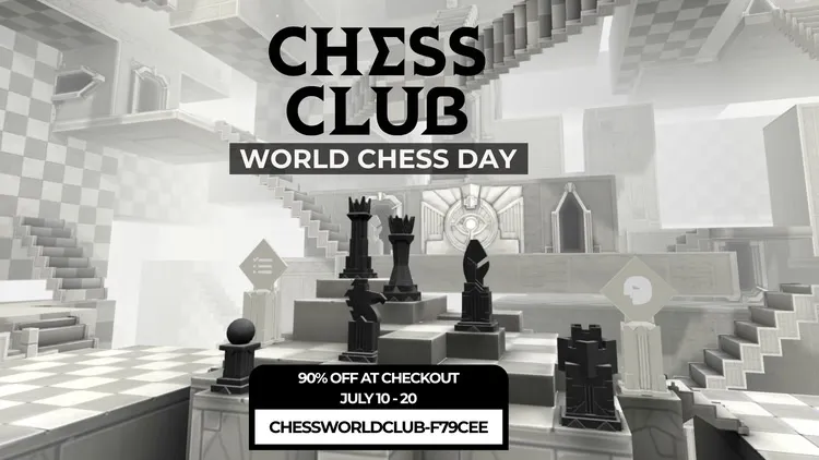 Developer update image for Celebrate out 4th Anniversary with a 90% off Promo Code until World Chess Day! ♟️
