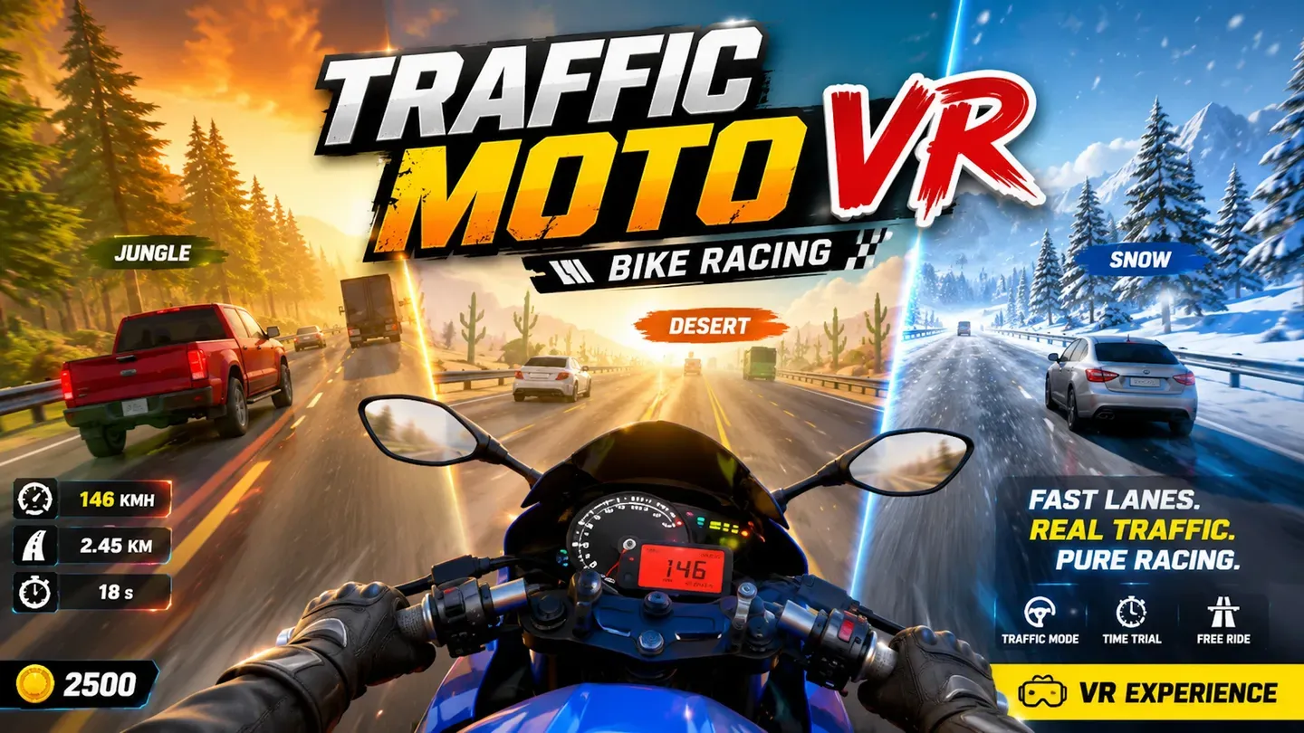 Traffic Moto VR: Bike Racing trailer 0