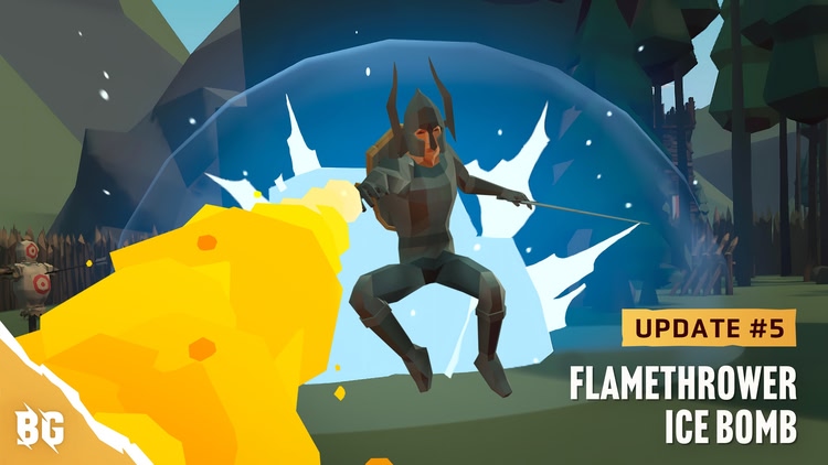 Developer update image for Update #5 - Flamethrower and Ice Bomb: Burn ‘Em or Chill ‘Em!