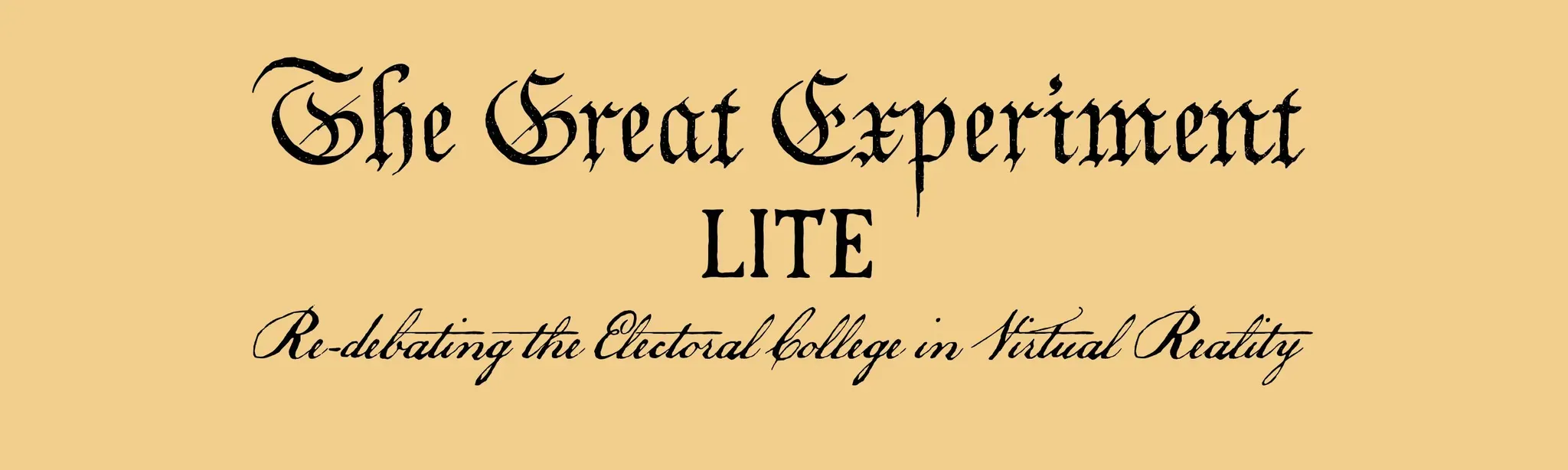 The Great Experiment (Lite)