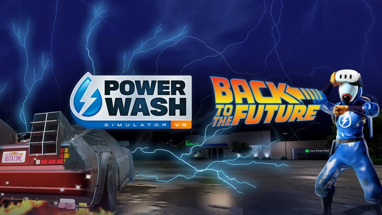 Developer update image for PowerWash Simulator VR Back to the Future Special Pack!