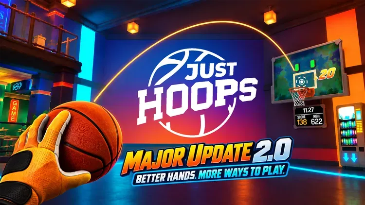 Developer update image for 🏀 Just Hoops 2.0: Major Update — Improved Hands, New Ways to Play!