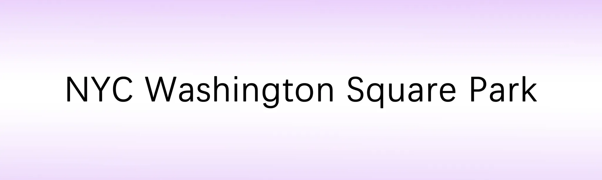 NYC Washington Square Park Virtual Reality