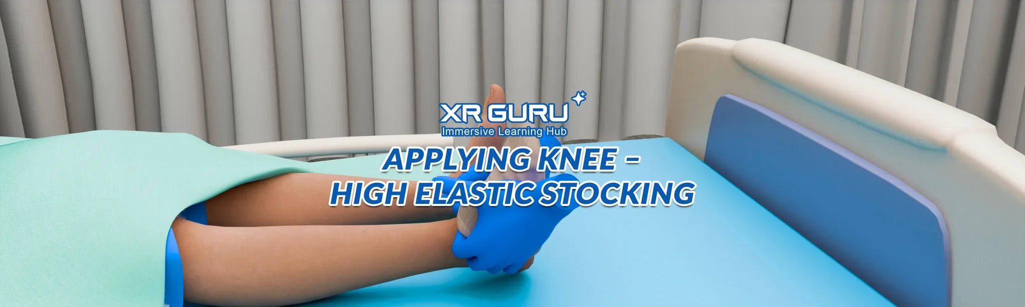 Applying Knee – High Elastic Stocking