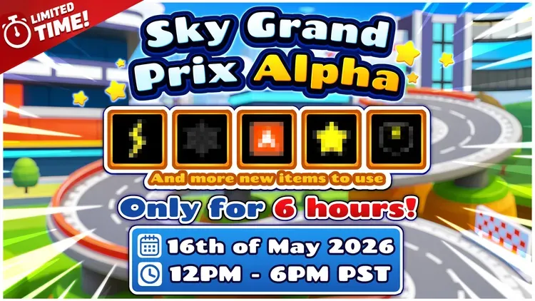 Developer update image for Limited Time Sky Grand Prix Alpha on May 16