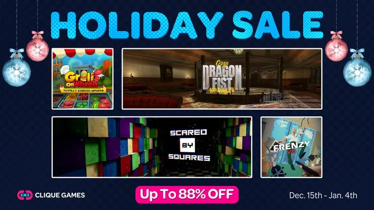 Developer update image for Meta Holiday Sale is here! Get Frenzy VR with -40% discount!