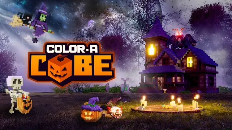 Developer update image for 10 terrifyingly fun new models are now available in Color-A-Cube! 🦇🧛